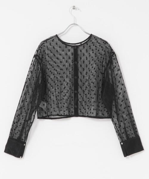 URBAN RESEARCH ROSSO WOMEN(アーバンリサーチ ロッソ)の「シアーメッシュドットプルオーバー(その他トップス・レディース・オフホワイト/ブラック・FREE)」の7枚目の写真