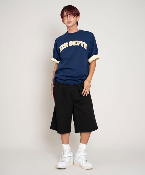 LTR DEPTH（レイターデプス）の「LTR DEPTH/チェックカレッジグラフィックT（Tシャツ/カットソー・メンズ・ホワイト/ネイビー・MEDIUM/LARGE）」の17枚目の写真