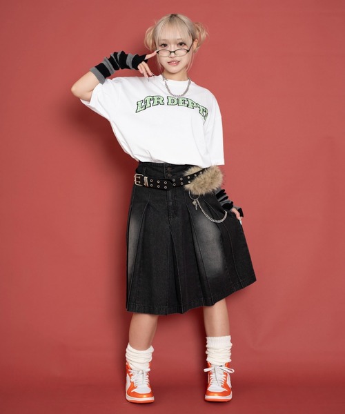 LTR DEPTH（レイターデプス）の「LTR DEPTH/チェックカレッジグラフィックT（Tシャツ/カットソー・メンズ・ホワイト/ネイビー・MEDIUM/LARGE）」の15枚目の写真