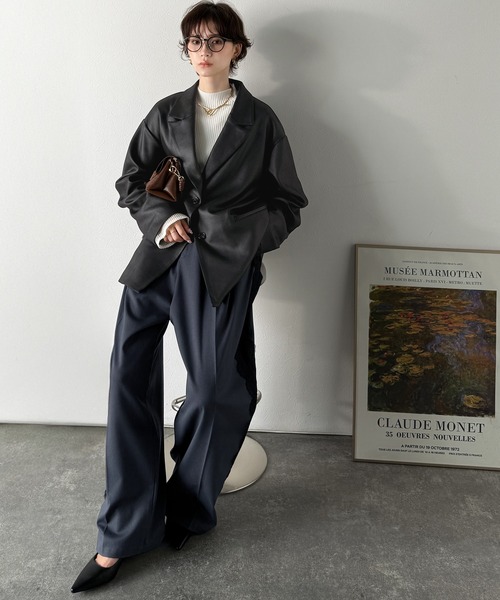 セール】【Classical Evon】羽織るだけで上品ハンサム。レザー風加工