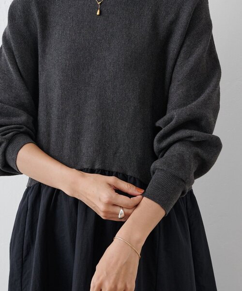 ニットコンビギャザーワンピース（ワンピース）｜BEARDSLEY