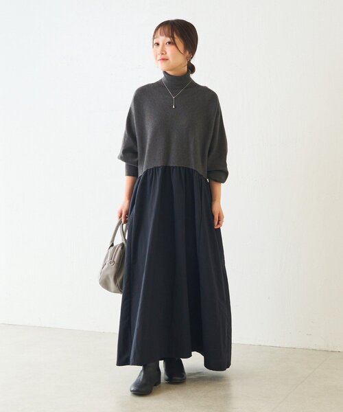 セール】ニットコンビギャザーワンピース（ワンピース）｜BEARDSLEY