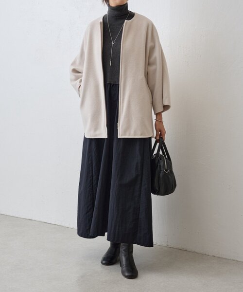 BEARDSLEY（ビアズリー）の「ニットコンビギャザーワンピース（ワンピース・レディース・グレー/カーキ・1/0）」の22枚目の写真