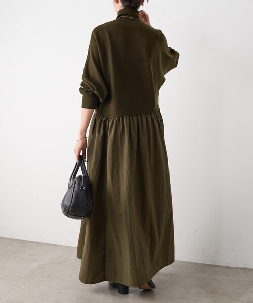 ニットコンビギャザーワンピース（ワンピース）｜BEARDSLEY