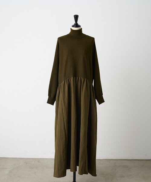 ニットコンビギャザーワンピース（ワンピース）｜BEARDSLEY