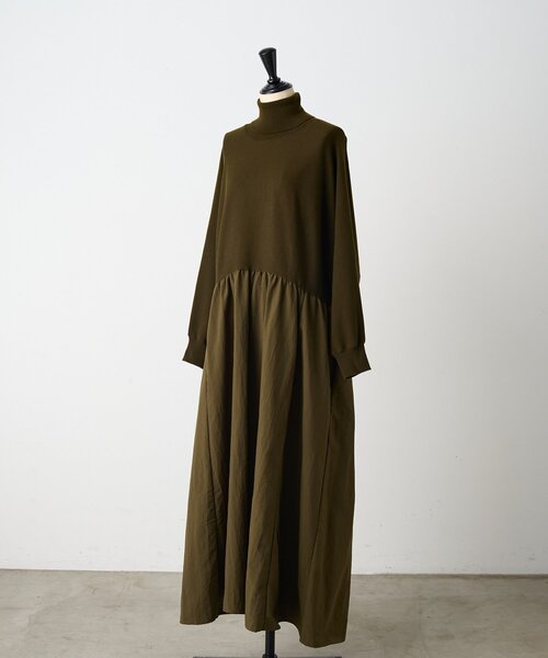 セール】ニットコンビギャザーワンピース（ワンピース）｜BEARDSLEY