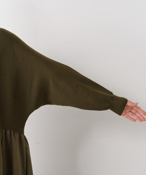 ニットコンビギャザーワンピース（ワンピース）｜BEARDSLEY