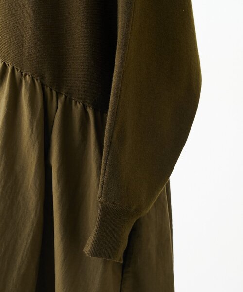 ニットコンビギャザーワンピース（ワンピース）｜BEARDSLEY