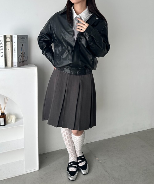 wears(ウェアーズ)の「ヴィンテージPUジャケット(ブルゾン・レディース・アイボリー/ブラック/ブラウン・FREE)」の16枚目の写真