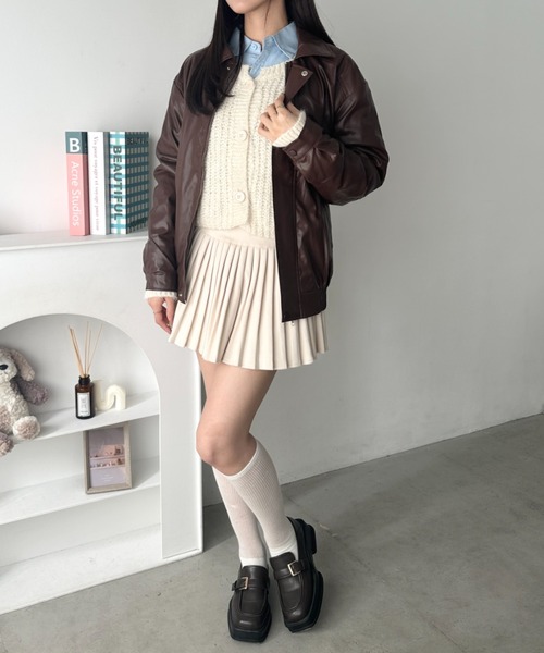 wears(ウェアーズ)の「ヴィンテージPUジャケット(ブルゾン・レディース・アイボリー/ブラック/ブラウン・FREE)」の22枚目の写真