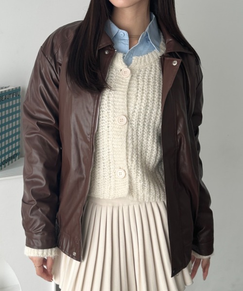 wears(ウェアーズ)の「ヴィンテージPUジャケット(ブルゾン・レディース・アイボリー/ブラック/ブラウン・FREE)」の18枚目の写真