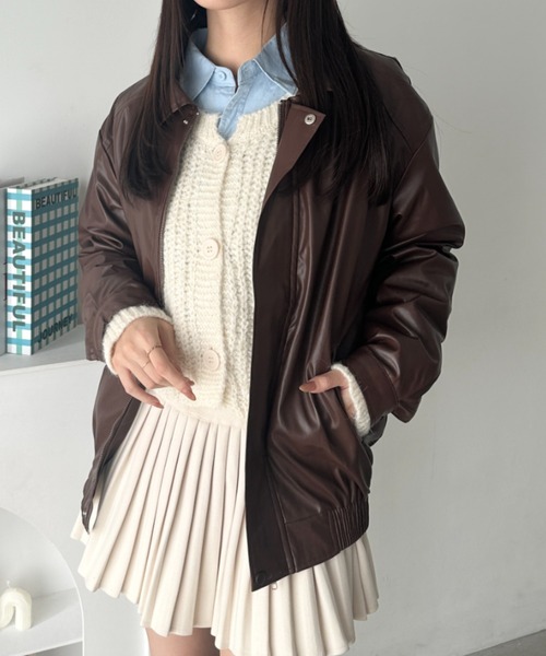 wears(ウェアーズ)の「ヴィンテージPUジャケット(ブルゾン・レディース・アイボリー/ブラック/ブラウン・FREE)」の20枚目の写真