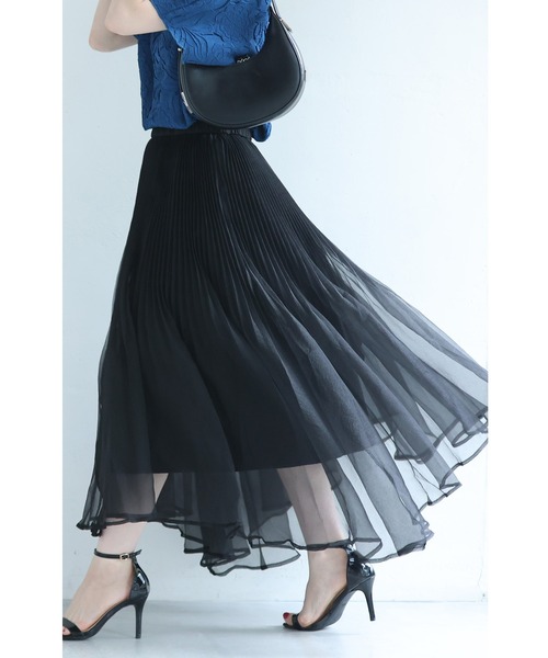 cawaii(カワイイ)の「優雅に舞う立体チュールスカート(スカート・レディース・ブラック/アイボリー・FREE)」の10枚目の写真