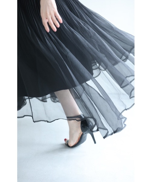 cawaii(カワイイ)の「優雅に舞う立体チュールスカート(スカート・レディース・ブラック/アイボリー・FREE)」の19枚目の写真