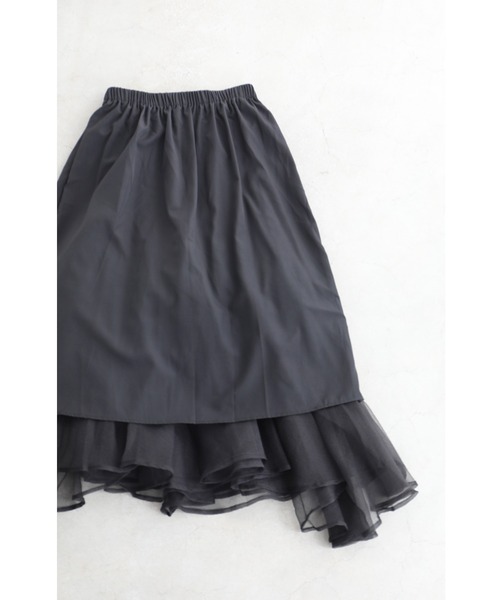 cawaii(カワイイ)の「優雅に舞う立体チュールスカート(スカート・レディース・ブラック/アイボリー・FREE)」の16枚目の写真