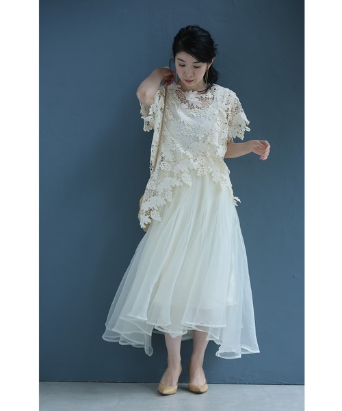 cawaii(カワイイ)の「優雅に舞う立体チュールスカート(スカート・レディース・ブラック/アイボリー・FREE)」の20枚目の写真