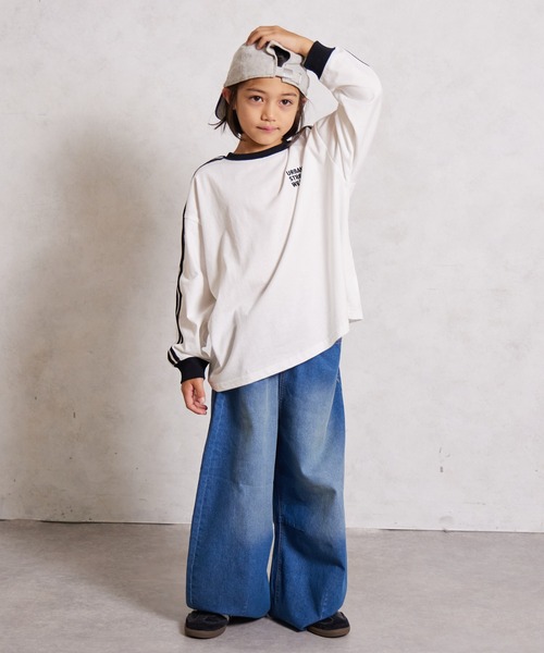 PAIRMANON STREET（ペアマノンストリート）の「【綿100%】袖ライン 刺繍 長袖 Tシャツ【PAIRMANON STREET】（Tシャツ/カットソー・キッズ・ブラウン/レッド/ブラック/ネイビー/ホワイト/イエロー/ライトブルー・100/140/130/120/110/90/160/150）」の10枚目の写真