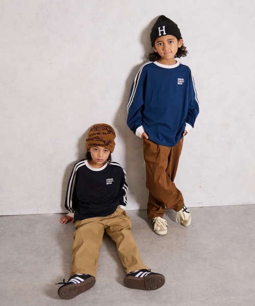 PAIRMANON STREET（ペアマノンストリート）の「【綿100%】袖ライン 刺繍 長袖 Tシャツ【PAIRMANON STREET】（Tシャツ/カットソー・キッズ・ブラウン/レッド/ブラック/ネイビー/ホワイト/イエロー/ライトブルー・100/140/130/120/110/90/160/150）」の22枚目の写真