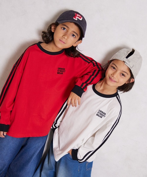 PAIRMANON STREET（ペアマノンストリート）の「【綿100%】袖ライン 刺繍 長袖 Tシャツ【PAIRMANON STREET】（Tシャツ/カットソー・キッズ・ブラウン/レッド/ブラック/ネイビー/ホワイト/イエロー/ライトブルー・100/140/130/120/110/90/160/150）」の11枚目の写真