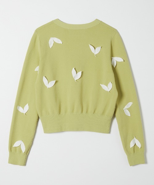 トップス leinwande sprout knitted cardigan Sprout Knitted Cardigan/Lime | leinwände | ラインヴァンドの公式