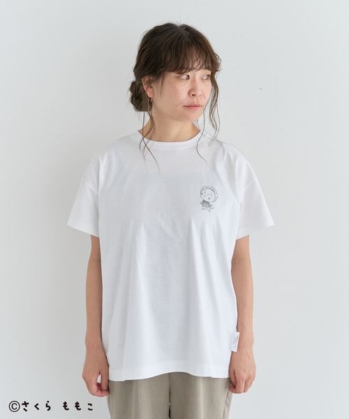 CRAFT STANDARD BOUTIQUE（クラフトスタンダードブティック）の「COJI‐COJI / プリントTシャツ（Tシャツ/カットソー・レディース・チャコールグレー/ホワイト/ブラウン・FREE）」の19枚目の写真