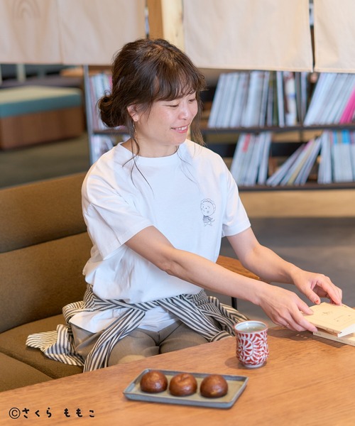 CRAFT STANDARD BOUTIQUE（クラフトスタンダードブティック）の「COJI‐COJI / プリントTシャツ（Tシャツ/カットソー・レディース・チャコールグレー/ホワイト/ブラウン・FREE）」の6枚目の写真