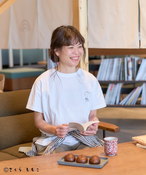 CRAFT STANDARD BOUTIQUE（クラフトスタンダードブティック）の「COJI‐COJI / プリントTシャツ（Tシャツ/カットソー・レディース・チャコールグレー/ホワイト/ブラウン・FREE）」の7枚目の写真