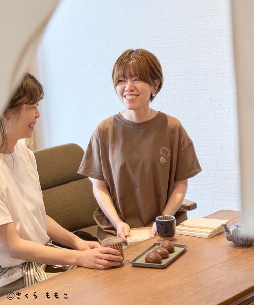 CRAFT STANDARD BOUTIQUE（クラフトスタンダードブティック）の「COJI‐COJI / プリントTシャツ（Tシャツ/カットソー・レディース・チャコールグレー/ホワイト/ブラウン・FREE）」の8枚目の写真