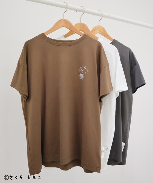 CRAFT STANDARD BOUTIQUE（クラフトスタンダードブティック）の「COJI‐COJI / プリントTシャツ（Tシャツ/カットソー・レディース・チャコールグレー/ホワイト/ブラウン・FREE）」の17枚目の写真