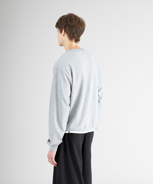Regen Glanz（レーゲングランツ）の「button design henryneck longsleeve T-shirt/ボタンデザインヘンリーロングスリーブTシャツ（Tシャツ/カットソー・メンズ・ブラック/グレー・SMALL/MEDIUM/LARGE）」の16枚目の写真