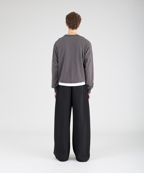 Regen Glanz（レーゲングランツ）の「button design henryneck longsleeve T-shirt/ボタンデザインヘンリーロングスリーブTシャツ（Tシャツ/カットソー・メンズ・ブラック/グレー・SMALL/MEDIUM/LARGE）」の8枚目の写真