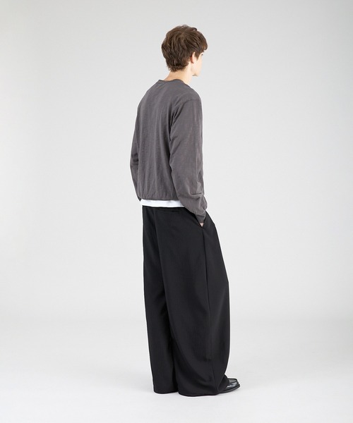 Regen Glanz（レーゲングランツ）の「button design henryneck longsleeve T-shirt/ボタンデザインヘンリーロングスリーブTシャツ（Tシャツ/カットソー・メンズ・ブラック/グレー・SMALL/MEDIUM/LARGE）」の10枚目の写真