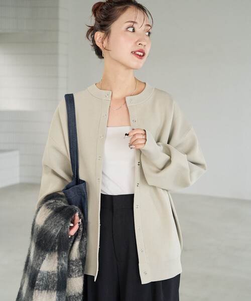 リラクス the reracs スナップボタン　ニットカーディガン THE RERACS/ザ・リラクス】RERACS SNAP BUTTON KNIT CARDIGAN 23FW