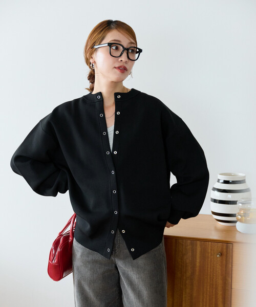 限定展開 スナップ ボタン ニット カーディガン（カーディガン