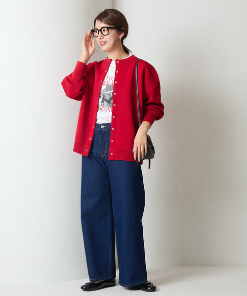 FREAK'S STORE(フリークスストア)の「限定展開 スナップ ボタン ニット カーディガン(カーディガン/ボレロ・レディース・ベージュ/レッド/ブラウン/ブラック/グレー/ブルー/オフホワイト・フリ-)」の15枚目の写真