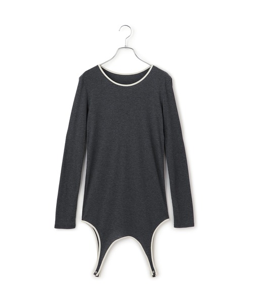 ADAM ET ROPE'(アダムエロペ)の「【サステナブル】タンクレイヤードトップス(Tシャツ/カットソー・レディース・チャコールグレー/オフホワイト・FREE)」の20枚目の写真