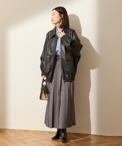 セール】シンセティックレザーブルゾン（その他アウター）｜journal