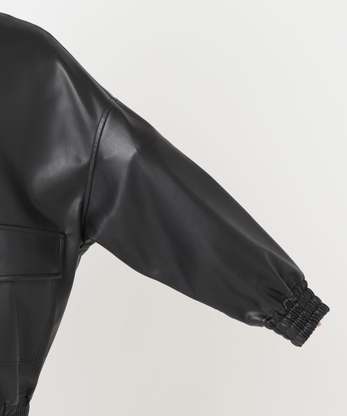 journal standard L'essage(ジャーナルスタンダードレサージュ)の「シンセティックレザーブルゾン(その他アウター・レディース・ブラック/ブラウン・FREE)」の17枚目の写真