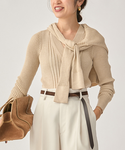 SLOWOOL Vネック プルオーバー（ニット/セーター）｜VERMEIL par iena