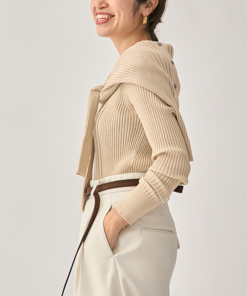 SLOWOOL Vネック プルオーバー（ニット/セーター）｜VERMEIL par iena