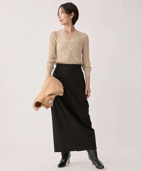 SLOWOOL Vネック プルオーバー（ニット/セーター）｜VERMEIL par iena