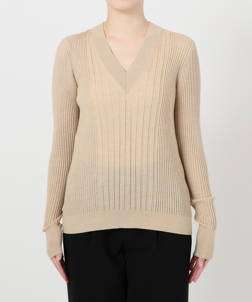 SLOWOOL Vネック プルオーバー（ニット/セーター）｜VERMEIL par iena