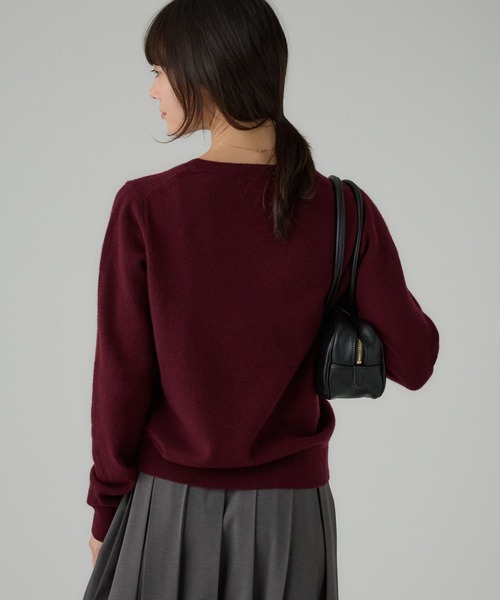 BABYLONE（バビロン）の「 ウォッシャブルウールプルオーバー（ニット/セーター・レディース・ライトグレー/ボルドー/チャコール・フリー）」の21枚目の写真