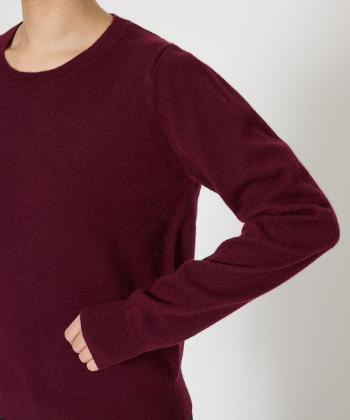 BABYLONE（バビロン）の「 ウォッシャブルウールプルオーバー（ニット/セーター・レディース・ライトグレー/ボルドー/チャコール・フリー）」の11枚目の写真