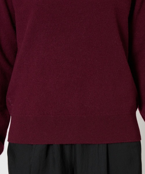 BABYLONE（バビロン）の「 ウォッシャブルウールプルオーバー（ニット/セーター・レディース・ライトグレー/ボルドー/チャコール・フリー）」の9枚目の写真