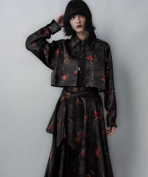 HARE(ハレ)の「Autumnflowerレイヤードデザインシャツ(HARE)(シャツ/ブラウス・レディース・レッド/ブルーパープル・FREE)」の8枚目の写真