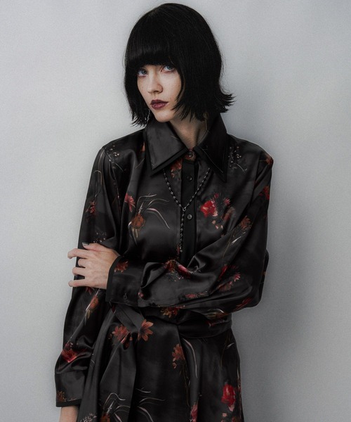 HARE(ハレ)の「Autumnflowerレイヤードデザインシャツ(HARE)(シャツ/ブラウス・レディース・レッド/ブルーパープル・FREE)」の10枚目の写真