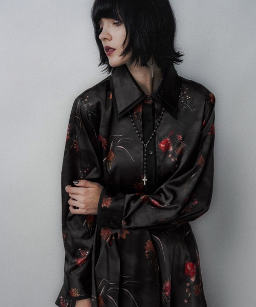 HARE(ハレ)の「Autumnflowerレイヤードデザインシャツ(HARE)(シャツ/ブラウス・レディース・レッド/ブルーパープル・FREE)」の11枚目の写真