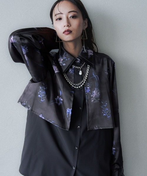 HARE(ハレ)の「Autumnflowerレイヤードデザインシャツ(HARE)(シャツ/ブラウス・レディース・レッド/ブルーパープル・FREE)」の14枚目の写真