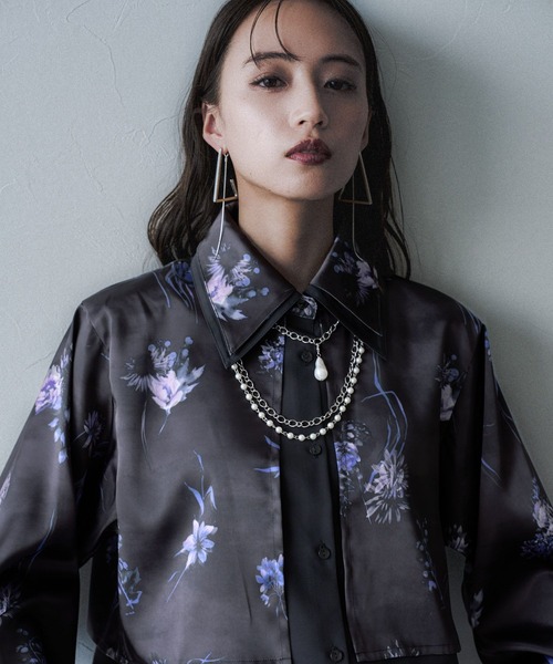 HARE(ハレ)の「Autumnflowerレイヤードデザインシャツ(HARE)(シャツ/ブラウス・レディース・レッド/ブルーパープル・FREE)」の15枚目の写真